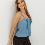 The Blue Ridge Button Down Chambray Tank