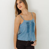 The Blue Ridge Button Down Chambray Tank