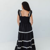 The Midnight Lace Tiered Maxi Dress