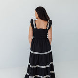 The Midnight Lace Tiered Maxi Dress