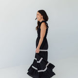 The Midnight Lace Tiered Maxi Dress