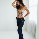 Horse Jacquard Corset Top