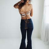 Horse Jacquard Corset Top