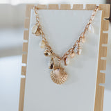 Gold Seashell Charm Necklace