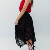 The Midnight Romance Lace Skirt