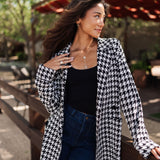 The Shasta Sweater Jacket | Houndstooth Knit | Show Me Your Mumu -FINAL SALE