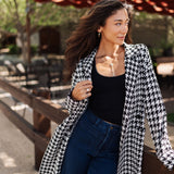 The Shasta Sweater Jacket | Houndstooth Knit | Show Me Your Mumu -FINAL SALE