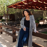 The Shasta Sweater Jacket | Houndstooth Knit | Show Me Your Mumu -FINAL SALE