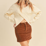 Crossroads Ivory Ribbed Sweater