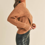 Crossroads Coffee Bean Ribbed Sweater