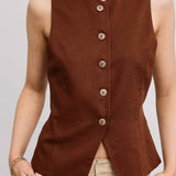 Tailored Edge Vest Top