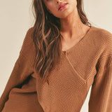 Crossroads Coffee Bean Ribbed Sweater