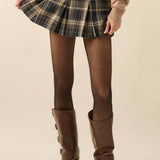 Highland Plaid Pleated Skort